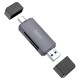Кардрідер HOCO HB45 Spirit 2в1 SD/TF USB/Type-C 3.0 card reader Grey