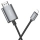Кабель HOCO UA27 HD on-screen cable Lightning to HDTV (HDMI) 4K 2m Metal-grey