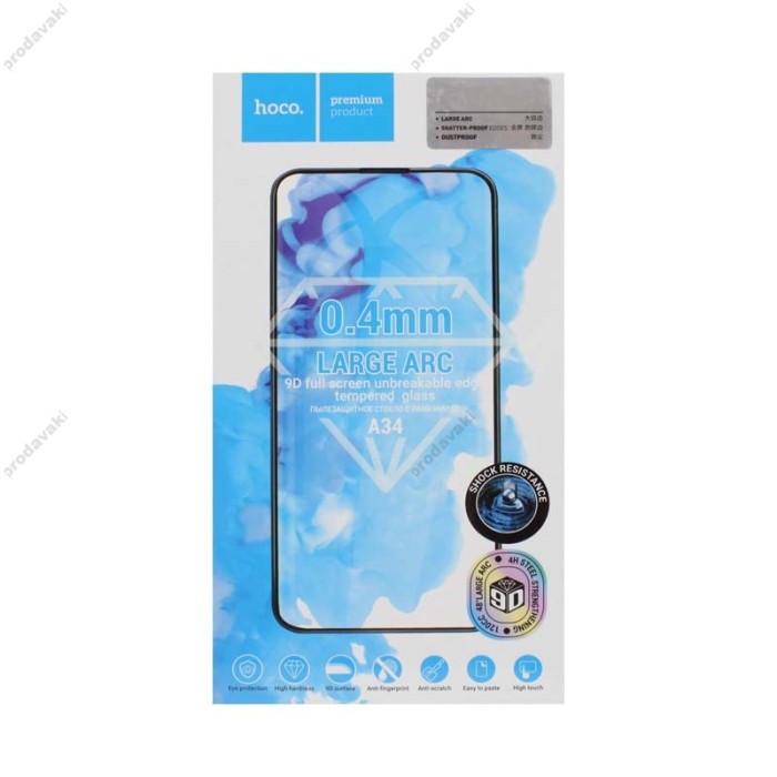 Захисне скло HOCO A34 9D Large Arc dustproof for iPhone 15 Pro Max Black