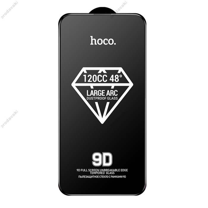 Захисне скло HOCO A34 9D Large Arc dustproof for iPhone 15 Pro Max Black