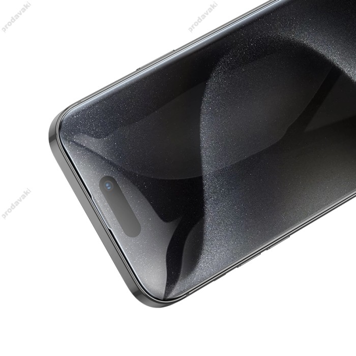 Захисне скло HOCO A34 9D Large Arc dustproof for iPhone 15 Pro Max Black