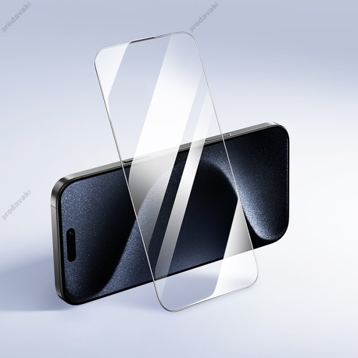 Захисне скло HOCO A34 9D Large Arc dustproof for iPhone 15 Pro Max Black