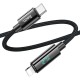 PD Кабель HOCO U125 Benefit PD charging data cable with display iP Lightning 1,2m. Black