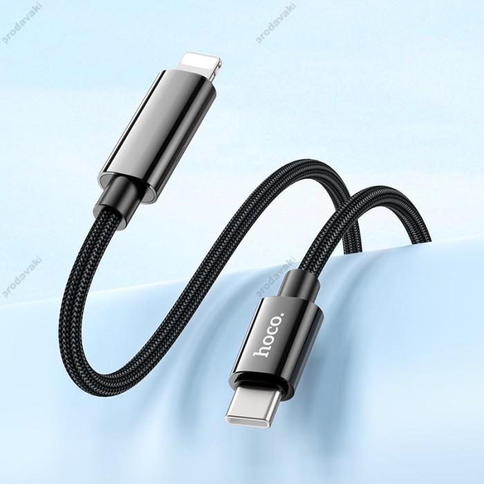 PD Кабель HOCO U125 Benefit PD charging data cable with display iP Lightning 1,2m. Black