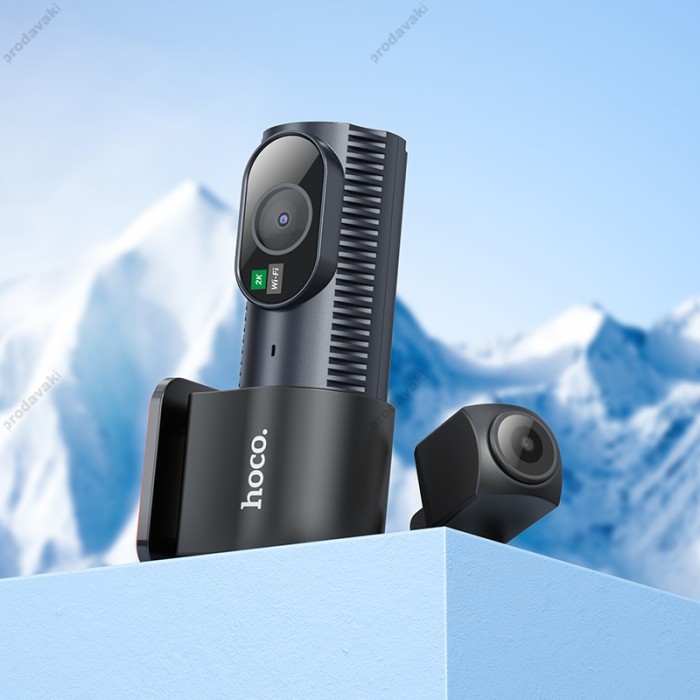 Відеореєстратор HOCO DV8 2K display hidden driving recorder (with rear camera) Wi-Fi Black