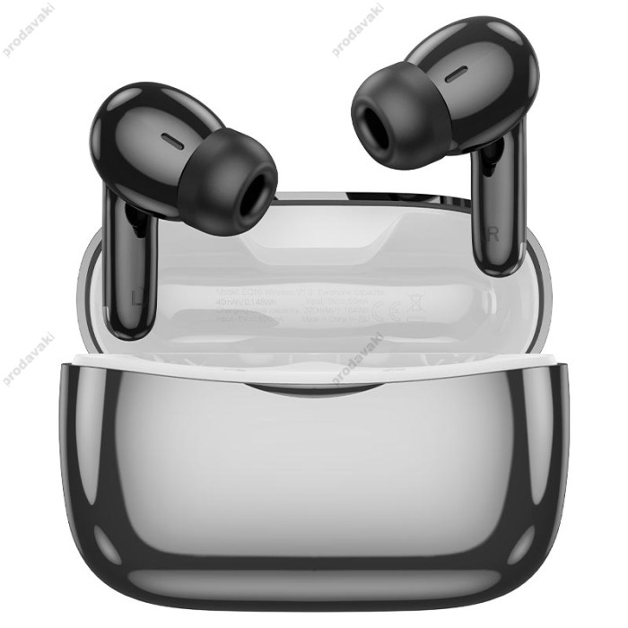 Бездротові Bluetooth навушники HOCO EQ16 Shine true wireless ANC+ENC BT 5.3 Black Glaze