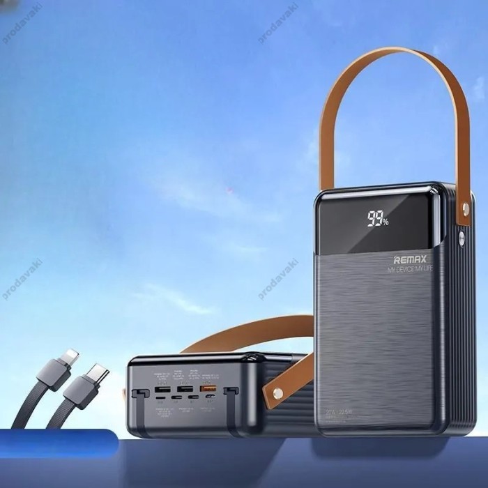 Повербанк портативний акумулятор Power bank Remax RPP-566 80000 mAh 20W + 22.5W Gray