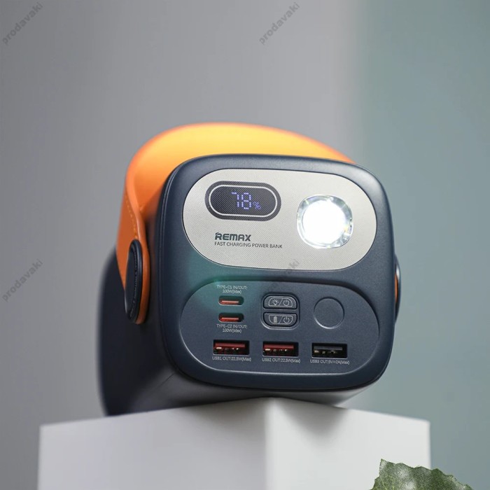 Повербанк портативний акумулятор Power bank Remax RPP-100 Gutitan 100W + 22.5W 60000 mAh Blue