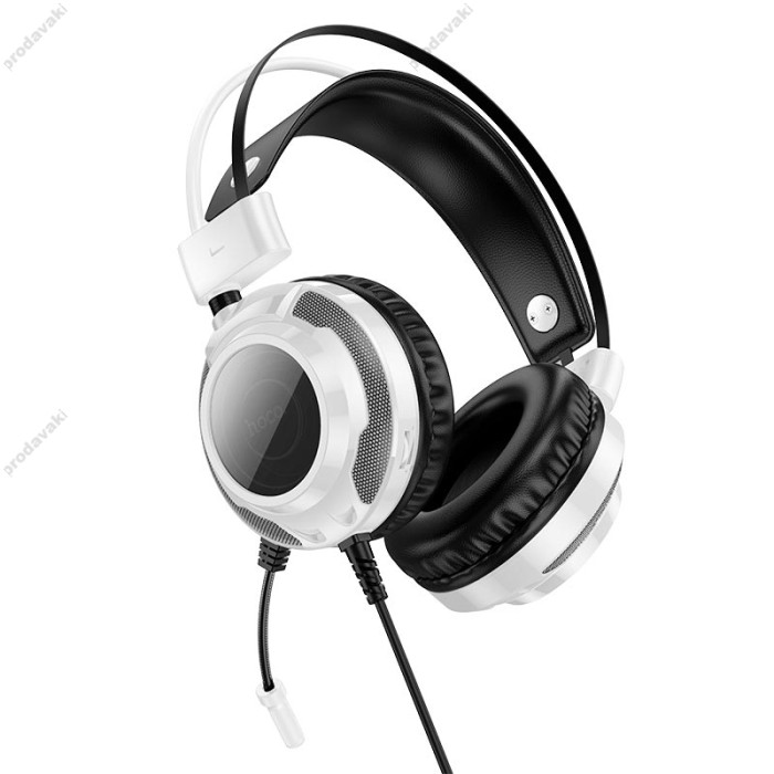 Провідні навушники HOCO W110 Resource gaming headphones USB+AUX White