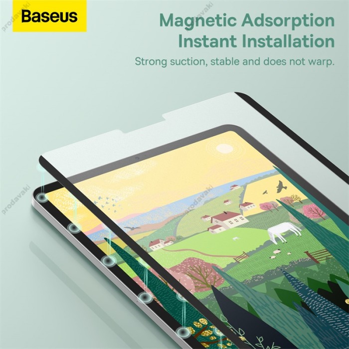 Захисна плівка з ефектом паперу BASEUS 0.15 mm Full-cover Vac-Sorb Paper-like Screen Protector For Pad Pro 12.9-inch (2018/2020/2021) (SGZM020402)