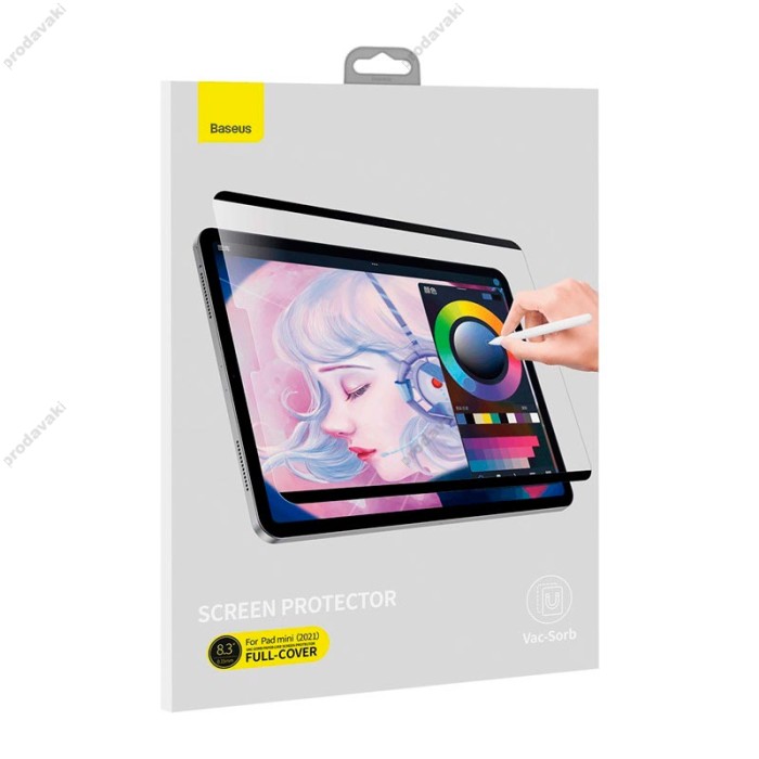 Захисна плівка з ефектом паперу BASEUS 0.15 mm Full-cover Vac-Sorb Paper-like Screen Protector For Pad mini 8.3-inch (2021) (SGZM020602)