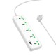 Подовжувач мережевий фільтр Hoco AC13A Talento 5-position socket 3USB/Type-C 10A White