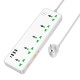 Подовжувач мережевий фільтр Hoco AC13A Talento 5-position socket 3USB/Type-C 10A White