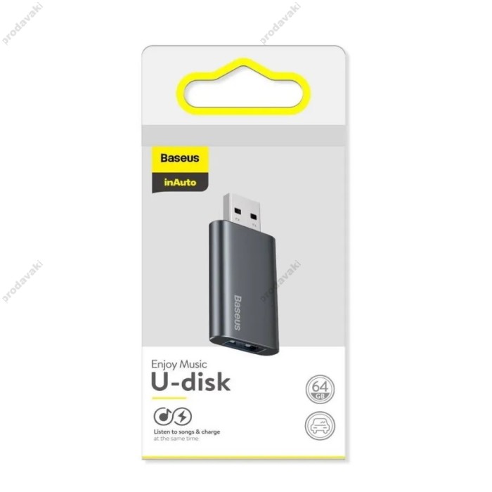 Флешка Baseus Enjoy Music U-disk 16GB USB Charging Port grey ACUP-A0A