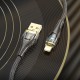 PD Кабель HOCO U121 Gold standard Transparent Discovery Edition USB Lightning 1,2m. Black