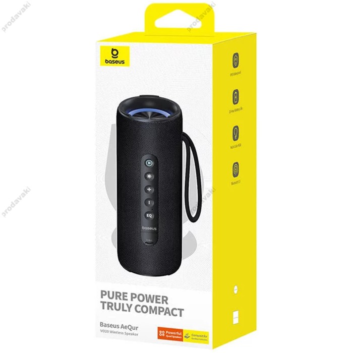 Портативна колонка Bluetooth Baseus AeQur VO20 Portable Wireless Speaker 15W Black (A20067900117-00)
