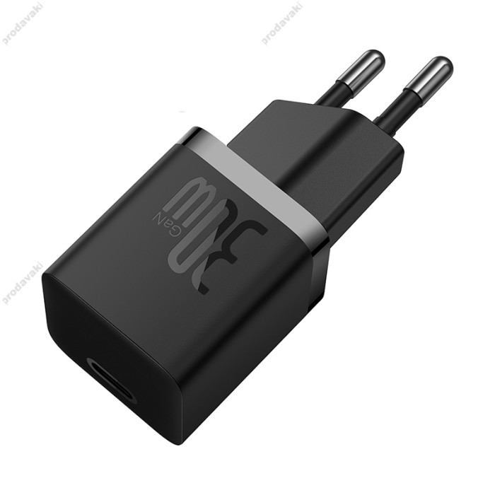 Мережевий зарядний пристрій Baseus GaN5 Fast Charger (mini) Cable Type-C to Type-C 100W 30W Black P10110902113-00