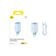 Мережевий зарядний пристрій Baseus GaN6 Pro Fast Charger 2C+2U Type-C cable 65W Blue P10162701313-00