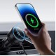 Автомобільний тримач із бездротовою зарядкою Baseus MagPro Series Magnetic Wireless Charg Car Air Vent 15W Black C40164100121-00