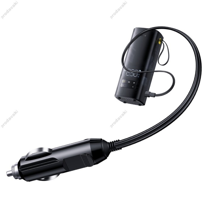 Автомобільний компресор насос Baseus Super Mini Mega Series Double Cylinder Air Inflator Black C11123202111-00