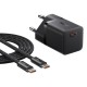 Мережевий зарядний пристрій Baseus GaN5 Fast Charger (mini) Cable Type-C to Type-C 25W Black P10110909113-01