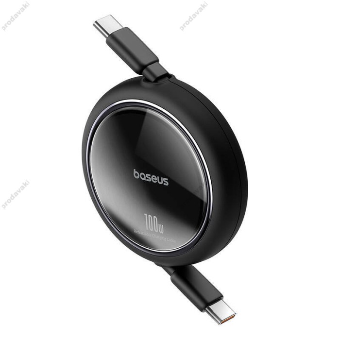 Кабель Baseus Free2Draw Mini Retractable Charging Type-C to Type-C 100W 5A 1m Black P10364500111-00