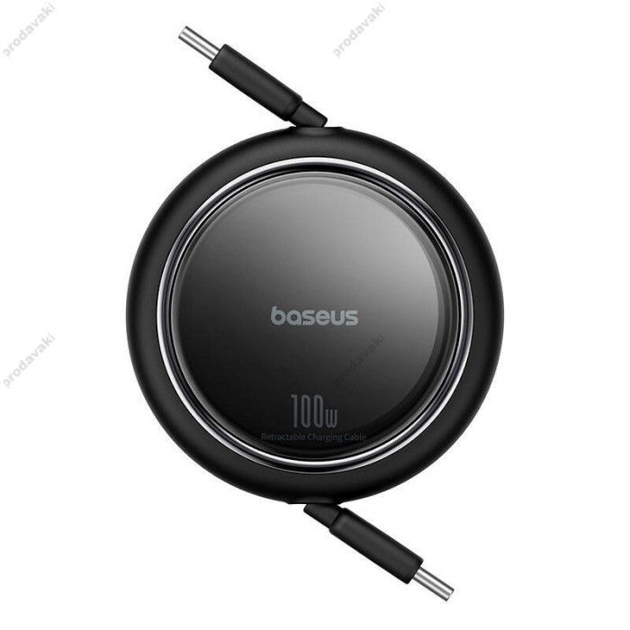 Кабель Baseus Free2Draw Mini Retractable Charging Type-C to Type-C 100W 5A 1m Black P10364500111-00