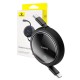 Кабель Baseus Free2Draw Mini Retractable Charging Type-C to Type-C 100W 5A 1m Black P10364500111-00