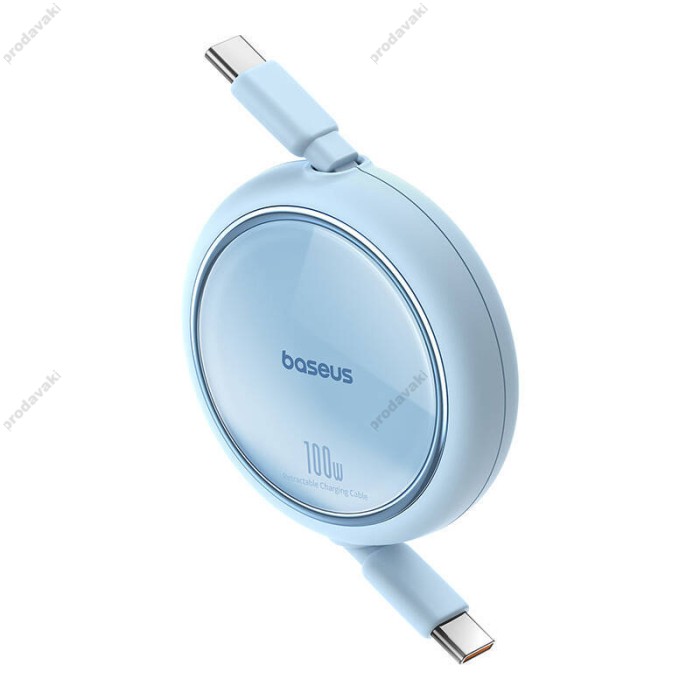 Кабель Baseus Free2Draw Mini Retractable Charging Type-C to Type-C 100W 5A 1m Blue P10364500311-00