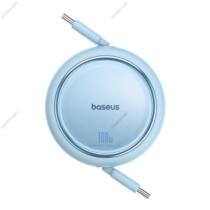 Кабель Baseus Free2Draw Mini Retractable Charging Type-C to Type-C 100W 5A 1m Blue P10364500311-00