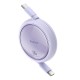 Кабель Baseus Free2Draw Mini Retractable Charging Type-C to Type-C 100W 5A 1m Purple P10364500511-00
