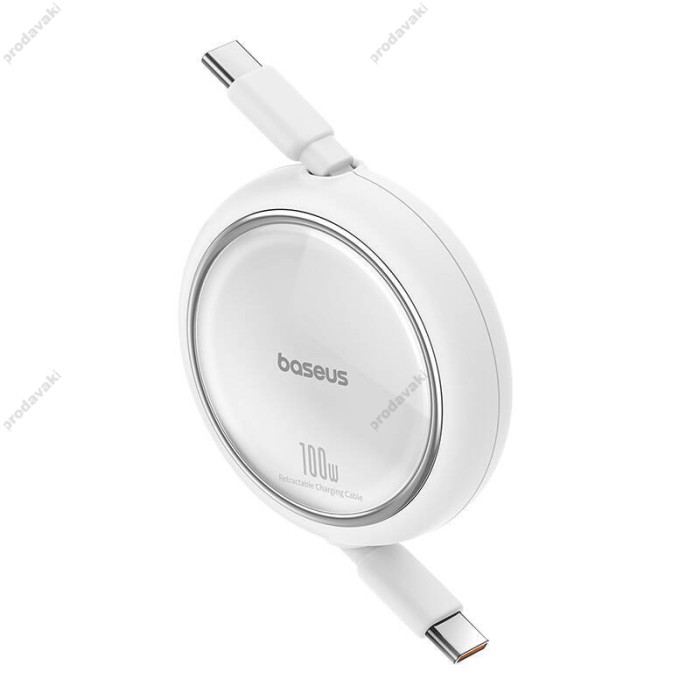 Кабель Baseus Free2Draw Mini Retractable Charging Type-C to Type-C 100W 5A 1m White P10364500211-00