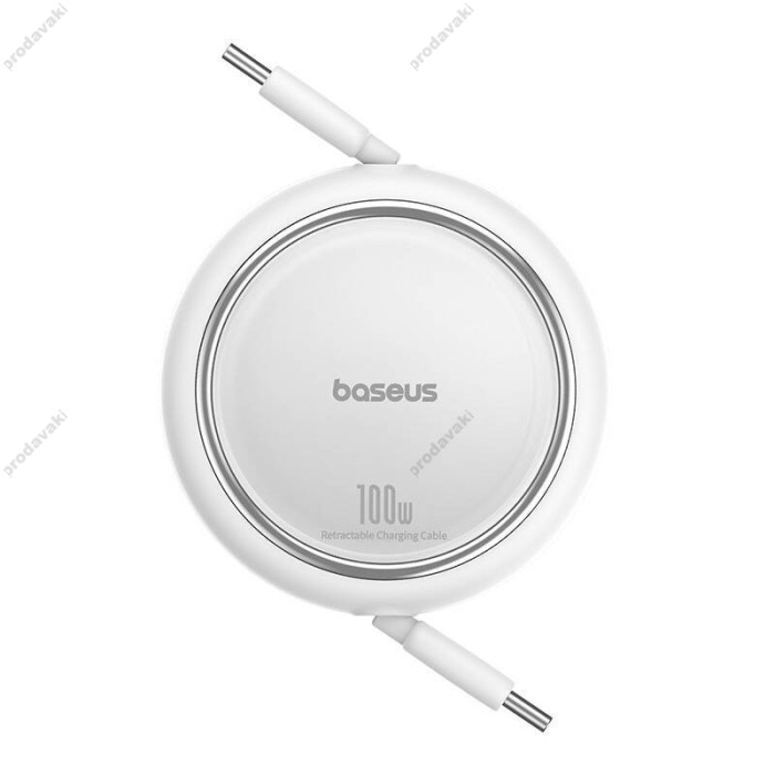 Кабель Baseus Free2Draw Mini Retractable Charging Type-C to Type-C 100W 5A 1m White P10364500211-00