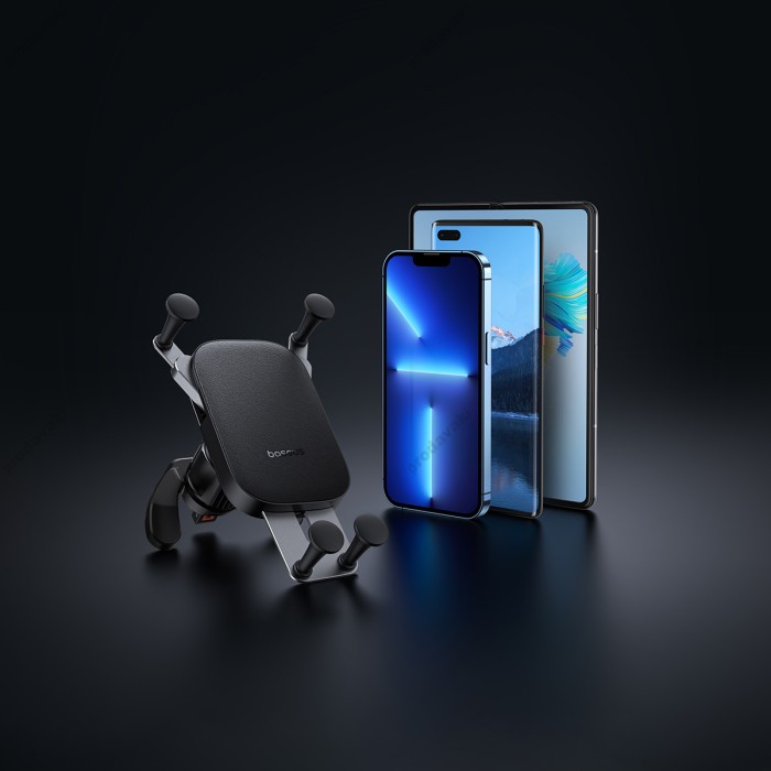 Автомобільний тримач Baseus UltraControl Mega Series Folding Screen Phone Car Mount Black C40465400111-00
