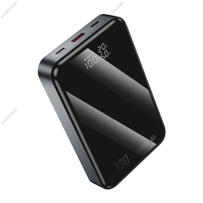 Повербанк портативний акумулятор Power bank HOCO Q30A Fast charge 130W 20000 mAh Black