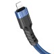 PD Кабель HOCO U110 PD charging data cable for USB Lightning PD20W / 1,2m. Blue
