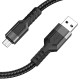 Кабель HOCO U110 USB / Micro-USB 2.4A charging data cable 1,2m. Black