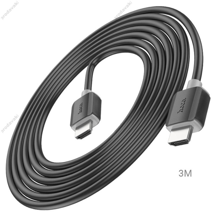 Кабель HOCO US08 Male to Male HD кабель HDMI HDMI 2.0 4K 3m Black