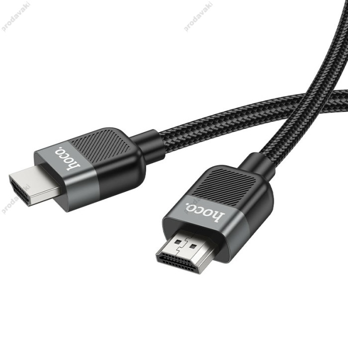 Кабель HOCO US09 Cutting-edge male to male data cable HDMI to HDMI 2.0 4K 1m Black
