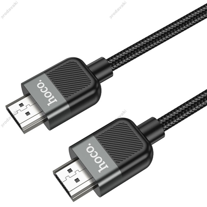 Кабель HOCO US09 Cutting-edge male to male data cable HDMI to HDMI 2.0 4K 1m Black
