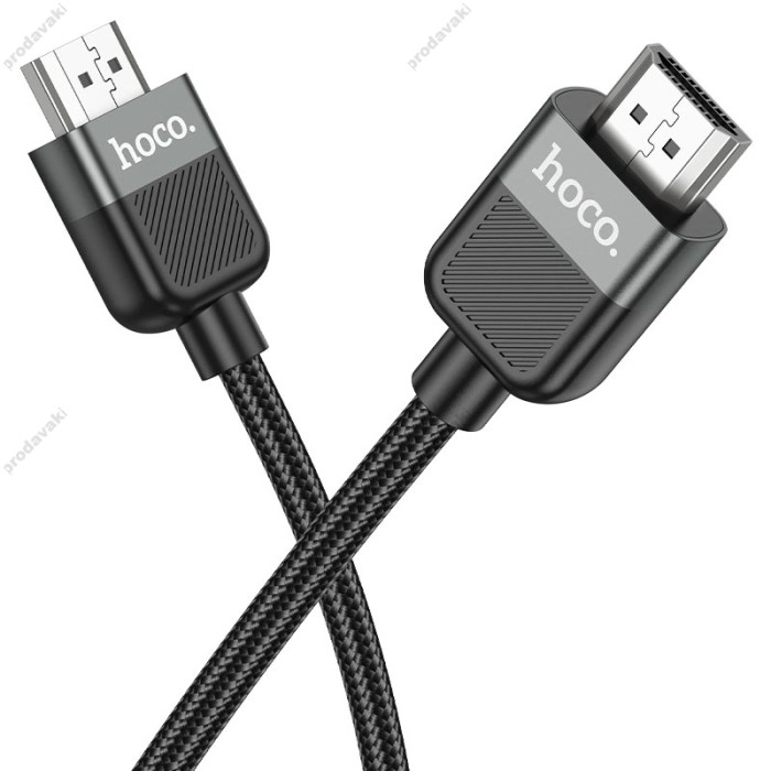 Кабель HOCO US09 Cutting-edge male to male data cable HDMI to HDMI 2.0 4K 1m Black