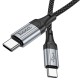 Кабель HOCO X102 Fresh charging data cable Type-C to Type-C 60W 1m Black