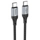 Кабель HOCO X102 Fresh charging data cable Type-C to Type-C 60W 1m Black
