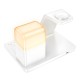 Бездротовий зарядний пристрій Hoco CQ9 Crown 3-in-1 night light wireless fast charger with clock White