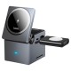 Бездротовий зарядний пристрій Hoco CQ8 folding 3-in-1 magnetic wireless fast charger Gray