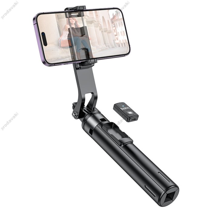 Монопод-трипод HOCO K21 Stream aluminum alloy live broadcast holder 1.37m Black