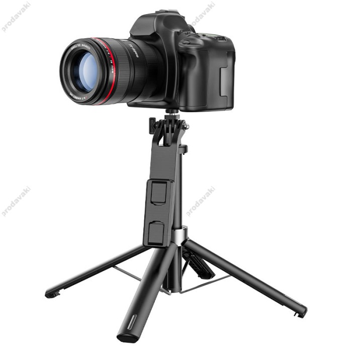 Монопод-трипод HOCO K21 Stream aluminum alloy live broadcast holder 1.37m Black