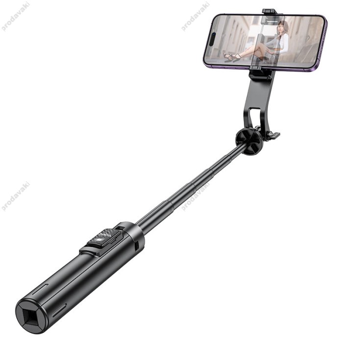 Монопод-трипод HOCO K21 Stream aluminum alloy live broadcast holder 1.37m Black