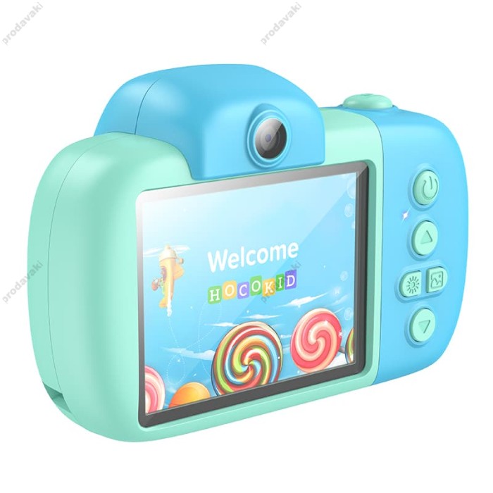 Фотоапарат дитячий HOCO DV201 Dual lens children camera Blue
