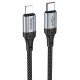 PD Кабель HOCO X102 Fresh charging data cable 27W Type-C - Lightning 1m Black